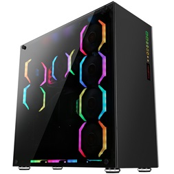 ABKONCORE Ramesses 760 RGB fekete ablakos (Táp nélküli) számítógép ház