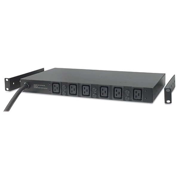 APC AP7516 Rack PDU, Basic, 1U, 14, 4kW, 208V, (6)C19