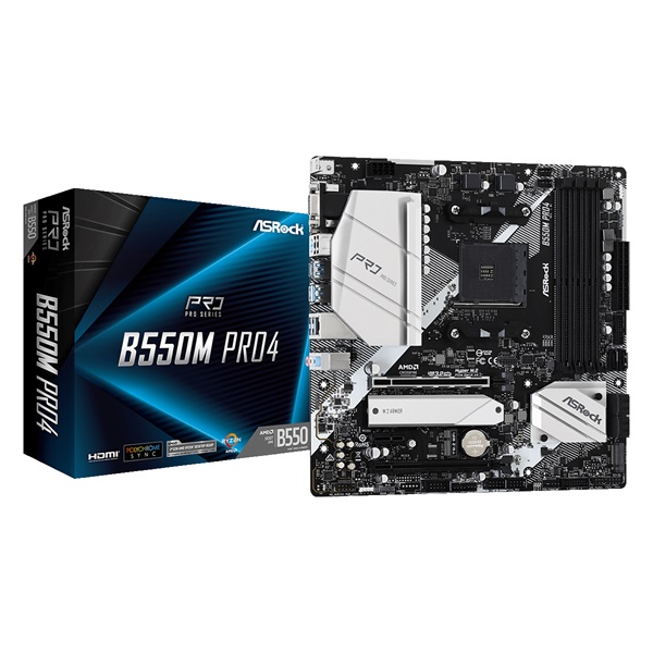 ASRock B550M PRO4 AMD B550 SocketAM4 mATX alaplap