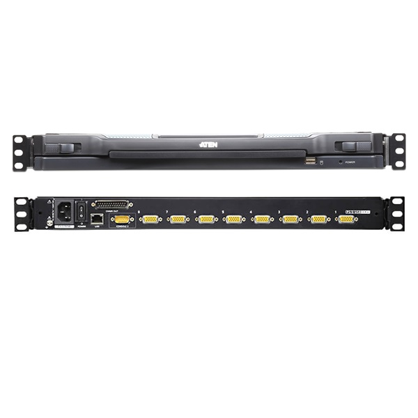 ATEN CL5708IM-ATA-AG LCD 17" KVM Konzol + IP 8PC Switch