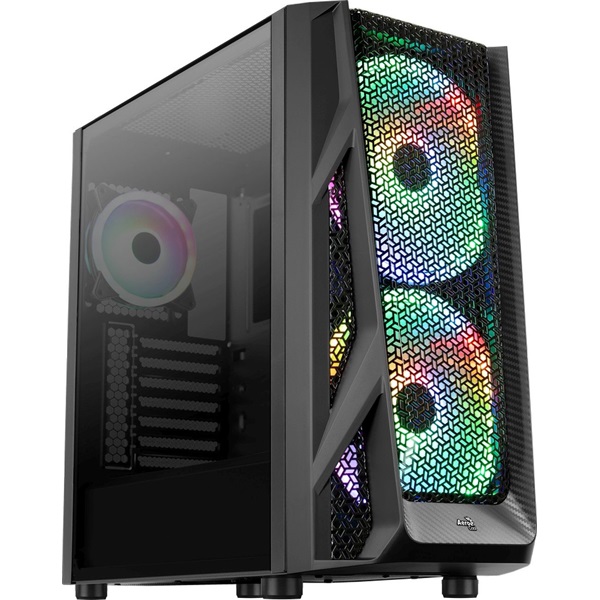 Aerocool AirHawk Duo RGB fekete (táp nélküli) ablakos ATX ház