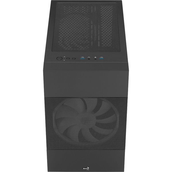 Aerocool Atomic v1 fekete (táp nélküli) ablakos mATX ház