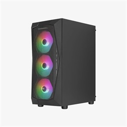 Aerocool Falcon Mesh v1 FRGB fekete (táp nélküli) ablakos ATX ház