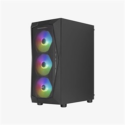 Aerocool Falcon Mesh v2 ARGB fekete (táp nélküli) ablakos ATX ház