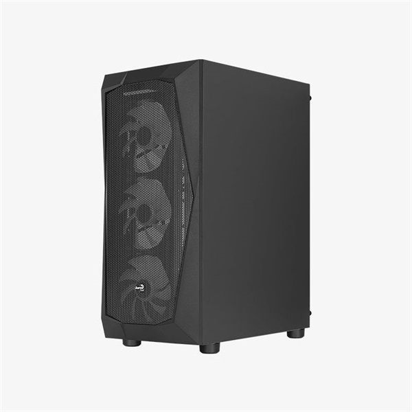 Aerocool Falcon Mesh v2 ARGB fekete (táp nélküli) ablakos ATX ház