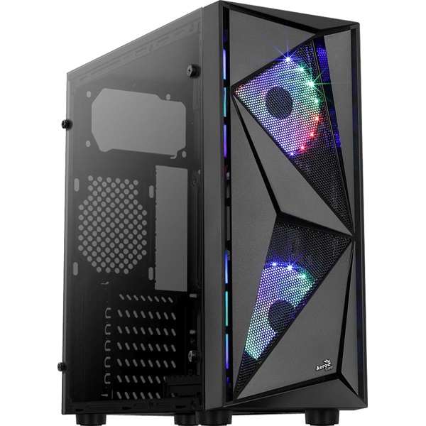 Aerocool Glider Cosmo RGB fekete (táp nélküli) ablakos ATX ház