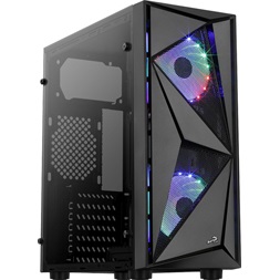 Aerocool Glider Cosmo RGB fekete (táp nélküli) ablakos ATX ház