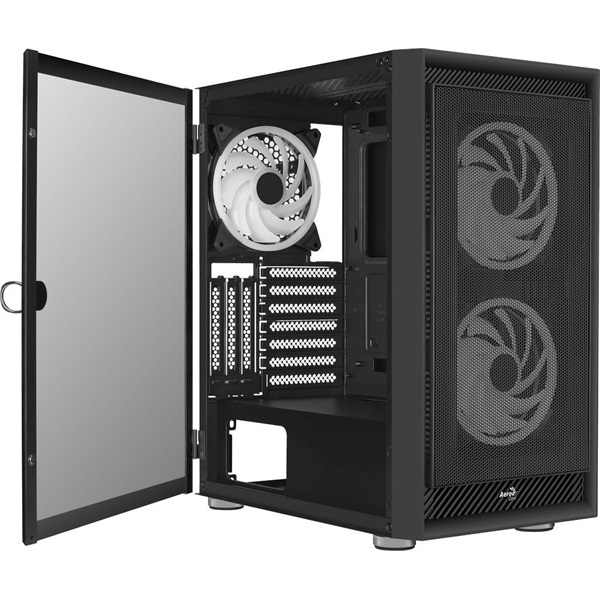 Aerocool Graphite ARGB fekete (táp nélküli) ablakos ATX ház