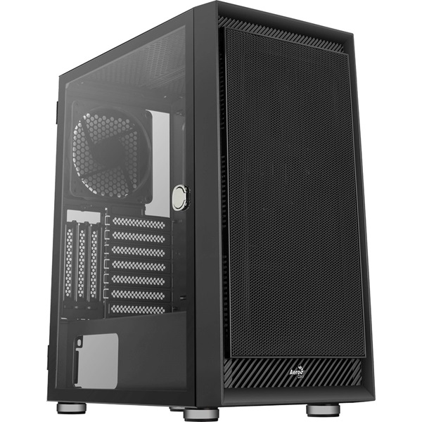 Aerocool Graphite v1 fekete (táp nélküli) ablakos ATX ház