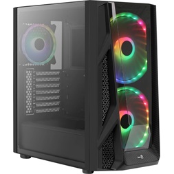 Aerocool NightHawk Duo RGB fekete (táp nélküli) ablakos ATX ház