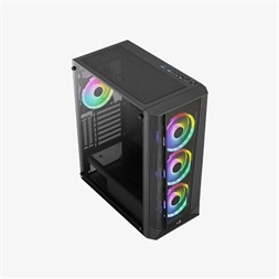 Aerocool Prism v2 FRGB fekete (táp nélküli) ablakos ATX ház