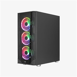 Aerocool Prism v3 ARGB fekete (táp nélküli) ablakos ATX ház