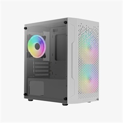 Aerocool Trinity Mini Mesh ARGB fehér (táp nélküli) ablakos mATX ház