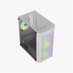 Aerocool Trinity Mini Mesh ARGB fehér (táp nélküli) ablakos mATX ház