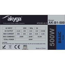 Akyga AK-B1-500 500W ATX tápegység