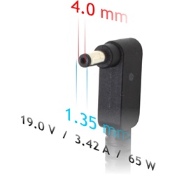 Akyga 19V/3,42A/65W 4x1,35mm Asus notebook hálózati töltő