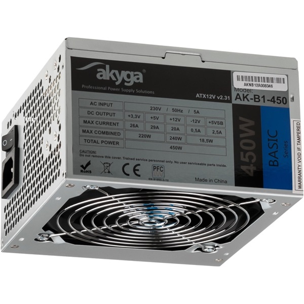 Akyga Basic 450W (AK-B1-450) tápegység