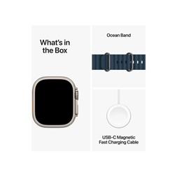 Apple Watch Ultra2 Cellular (49mm) titán tok , kék óceán szíj okosóra