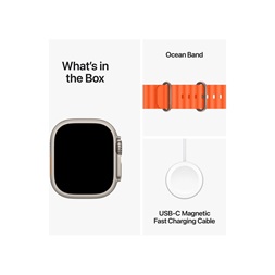 Apple Watch Ultra2 Cellular (49mm) titán tok , narancs óceán szíj okosóra