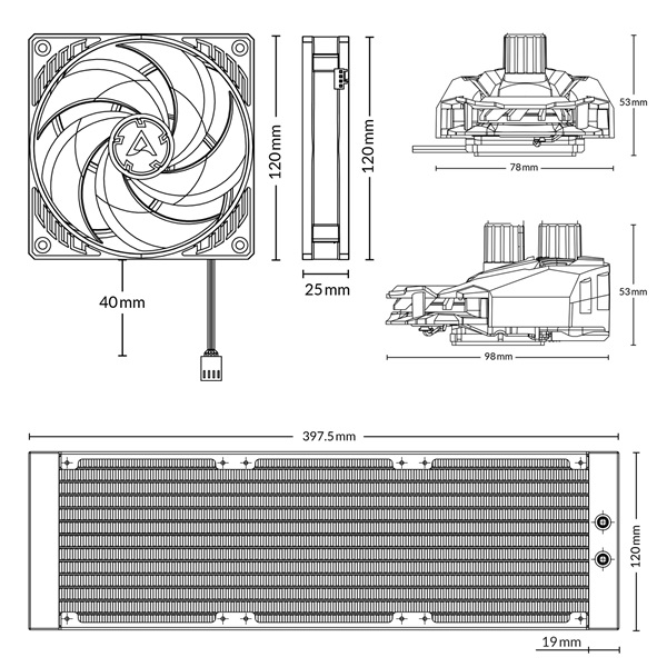 Arctic Liquid Freezer II - 360 processzor hűtő