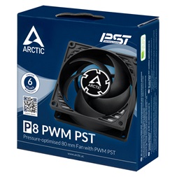 Arctic P8 PWM PST 80mm fekete ventilátor