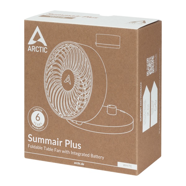 Arctic Summair Plus USB fehér asztali ventilátor