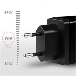 Axagon ACU-DS16 2.2A + 1A fekete fali töltő