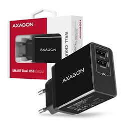 Axagon ACU-DS16 2.2A + 1A fekete fali töltő