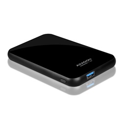 Axagon EE25-S6B USB 3.0 fekete csavar nélküli külső HDD/SSD ház