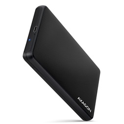 Axagon EE25-SLC USB 3.2 fekete csavar nélküli külső HDD/SSD ház