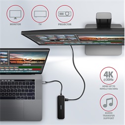 Axagon HMC-6GL SUPERSPEED USB-C COMBO 6IN1 HUB