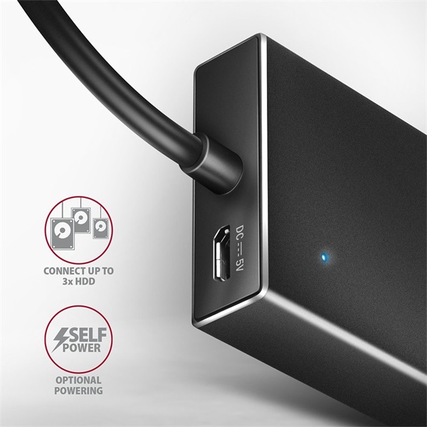 Axagon HUE-F7C SuperSpeed USB-C FLAT CHARGING hub