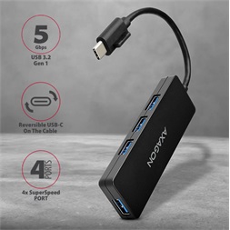 Axagon HUE-G1C 4 portos USB3.0 HUB