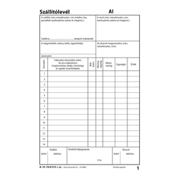 B.10-70/A/V/S A5 25x4lapos álló "Szállítólevél" tömbös nyomtatvány