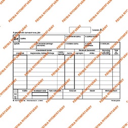 B.12-111/V A5 25x4 fekvő "Készletbevételezési bizonylat" nyomtatvány