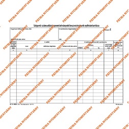B.15-46 A4 25lapos fekvő "Szigorú számadású nyomtatványok beszerzése" nyomtatvány