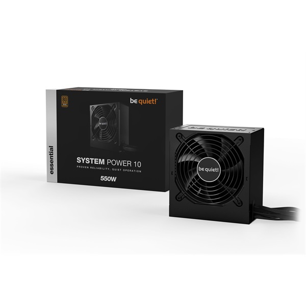 Be Quiet! SYSTEM POWER 10 550W 80+ Bronze ventillátorral dobozos tápegység