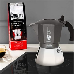 Bialetti Brikka ezüst-szürke 4 személyes indukciós kotyogós kávéfőző