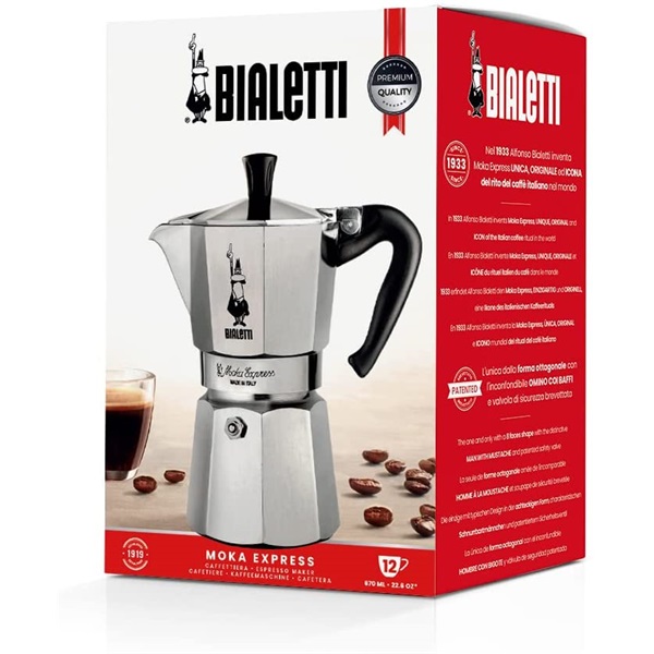 Bialetti Moka Express inox 12 személyes kotyogós kávéfőző