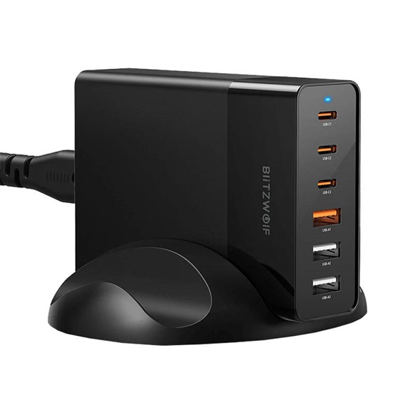 Blitzwolf BW-S25, 75W, 3x USB + 3x USB-C töltő