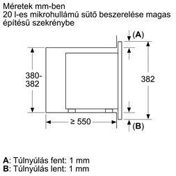 Bosch BFL623MB3 fekete beépíthető mikrohullámú sütő