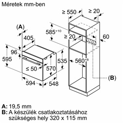 Bosch HRA534EB0 fekete beépíthető sütő