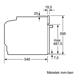 Bosch HRA574BS0 inox beépíthető sütő