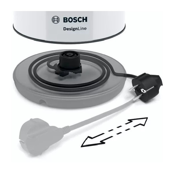 Bosch TWK3P421 DesignLine 1,7 L -es fehér vízforraló