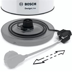 Bosch TWK3P421 DesignLine 1,7 L -es fehér vízforraló