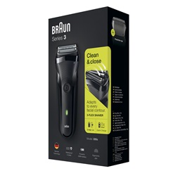 Braun 3 300s fekete férfi borotva