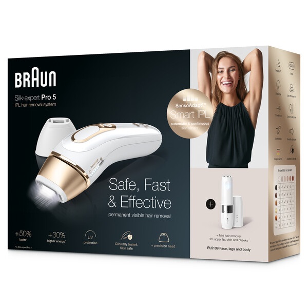 Braun Silk-expert Pro 5 PL5139 IPL villanófényes szőrtelenítő