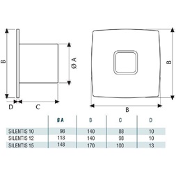 Cata Silentis 10 Low Nois inox szellőző ventilátor