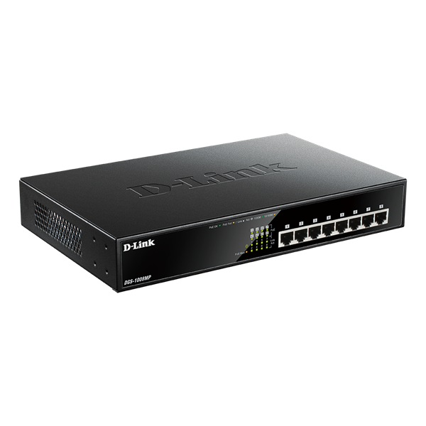 D-Link DGS-1008MP 8port GbE LAN nem menedzselhető PoE switch