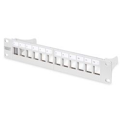 DIGITUS 12port 10" 1U szürke moduláris üres Patch Panel